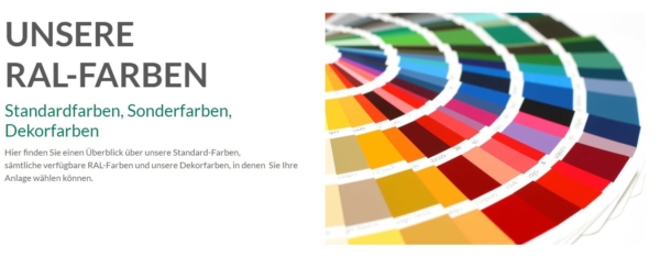 Ein Farbfächer mit all den verfübaren Farben